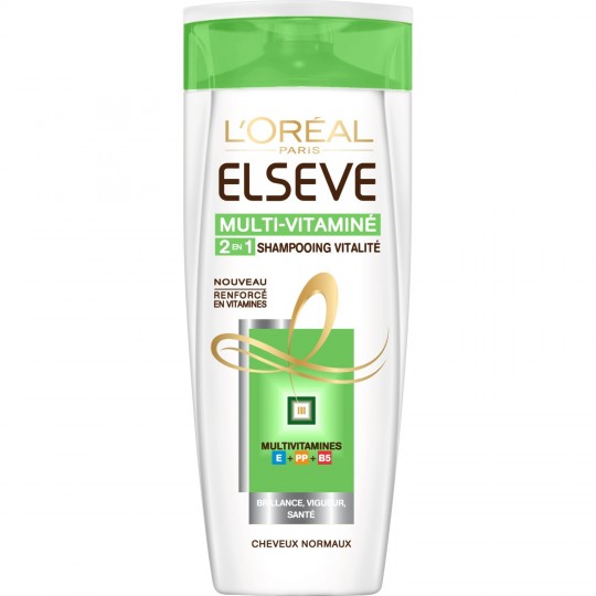 ELSEVE - SHAMPOING 2 EN 1 MULTI-VITAMINE Flacon de 350ml