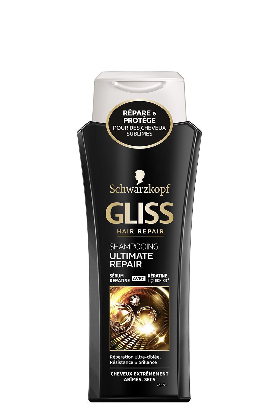 SCHWARZKOPF - SHAMPOING GLISS ULTIMATE REPAIR Flacon de 250ml