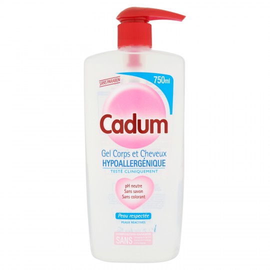 CADUM - GEL DOUCHE ET CHEVEUX HYPOALLERGENIQUE Flacon de 750ml