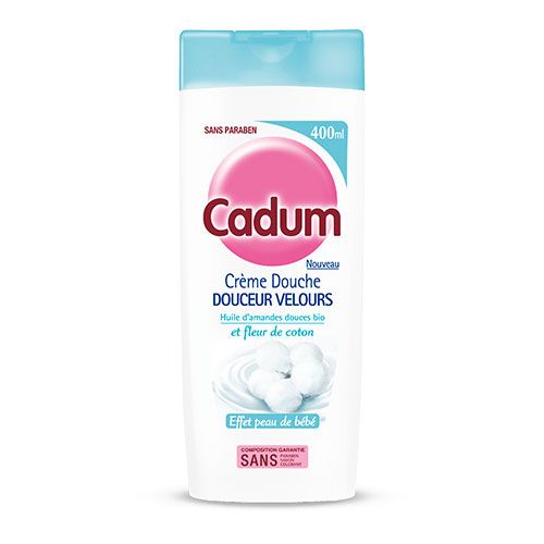 CADUM - DOUCHE CREME DOUCEUR VELOURS FLEUR DE COTON Flacon de 450ml