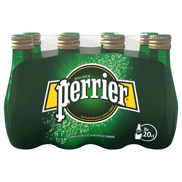 PERRIER - EAU GAZEUSE MINERALE NATURELLE 8 bouteilles de 20cl