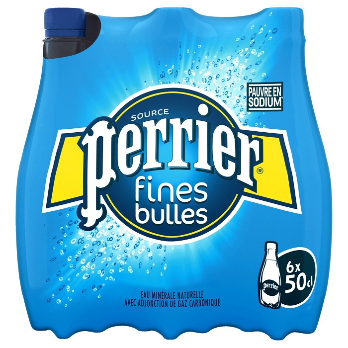 PERRIER - EAU GAZEUSE MINERALE NATURELLE FINES BULLES 6 bouteilles de 50cl