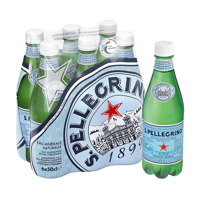 SAN PELLEGRINO - EAU GAZEUSE MINERALE NATURELLE 6 bouteilles de 50cl