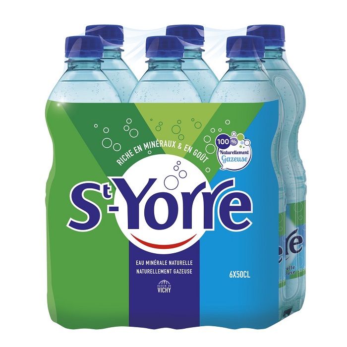 ST-YORRE - EAU GAZEUSE MINERALE NATURELLE 6 bouteilles de 50cl