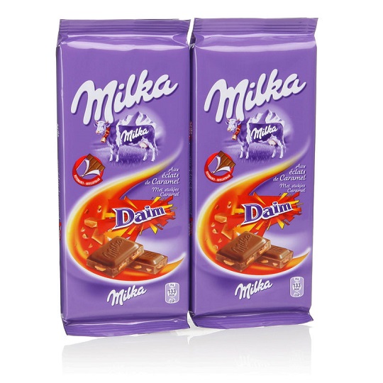 MILKA - CHOCOLAT AU LAIT DAIM 2 x 100g ou 3 x 100g