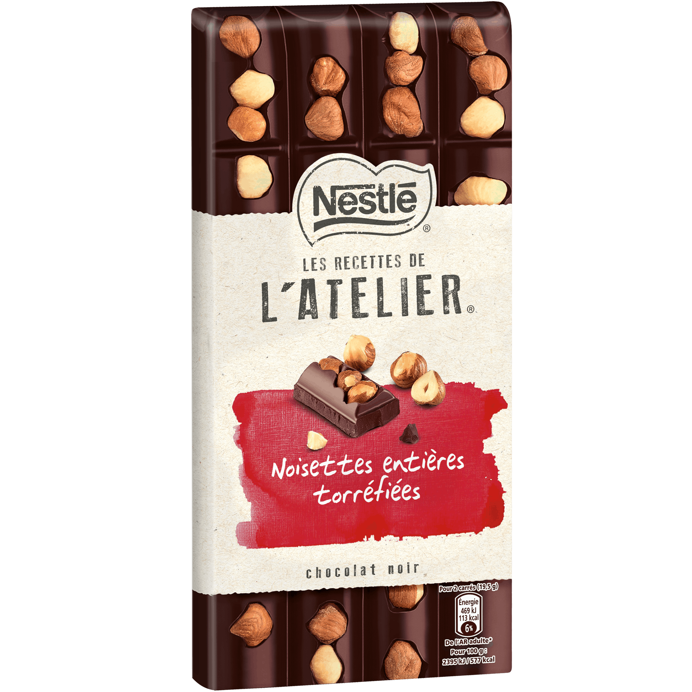 NESTLE - CHOCOLAT NOIR NOISETTES ENTIERES TORREFIEES 170g