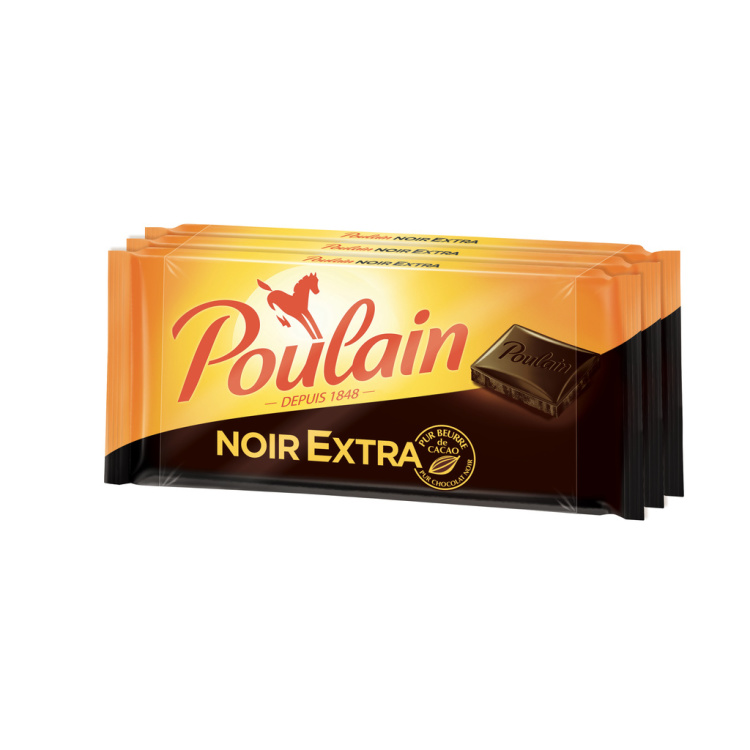 POULAIN - CHOCOLAT NOIR EXTRA 3 tablettes de 100g : 300g