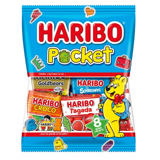 HARIBO - BONBON POCKET Sachet de 8 : 380g