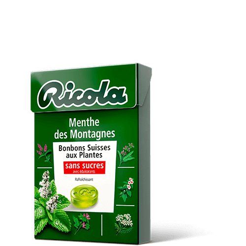 RICOLA - BONBON MENTHE DES MONTAGNES SANS SUCRE Boite de 50g