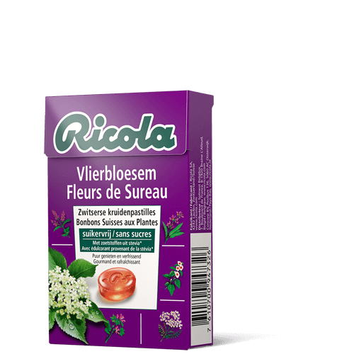 RICOLA - BONBON FLEURS DE SUREAU SANS SUCRE Boite de 50g