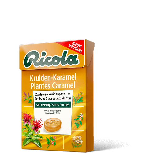 RICOLA - BONBON PLANTES CARAMEL SANS SUCRE Boite de 50g