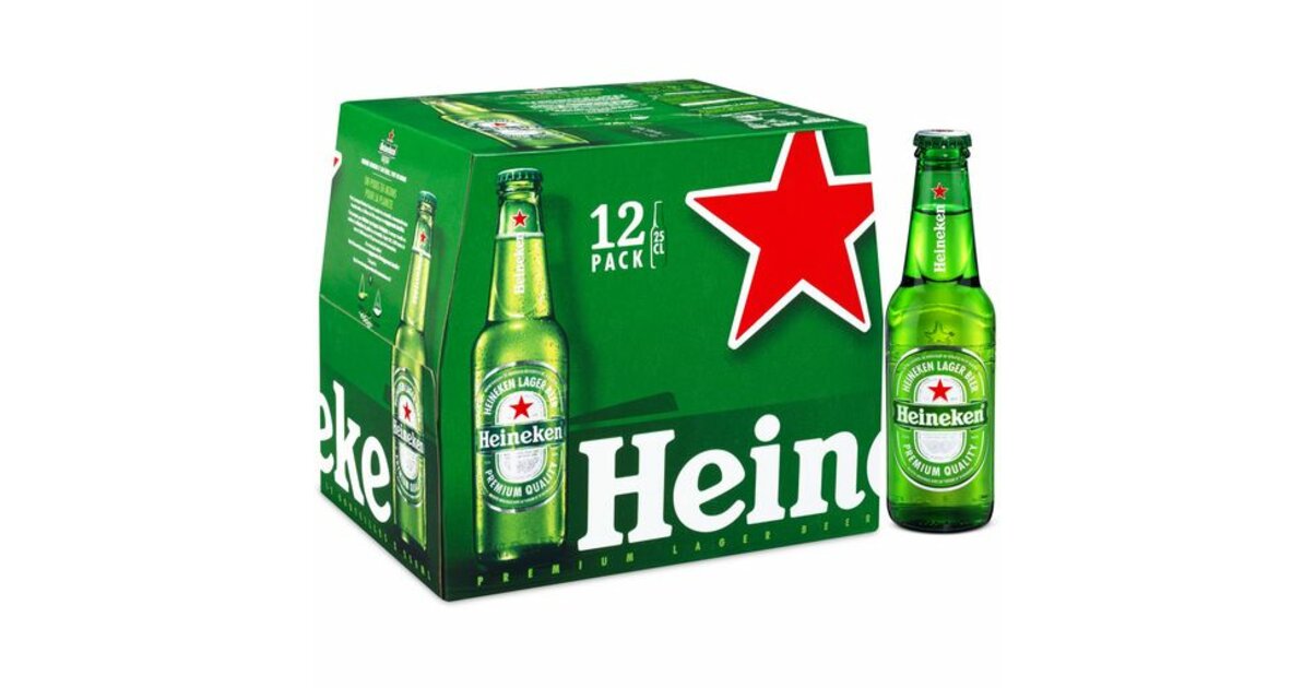 Lot De 12 Verres à Bière Heineken Voerman – 25 Cl – Collection Officielle