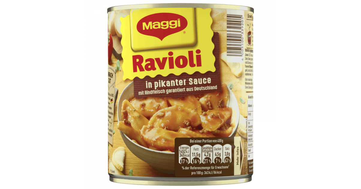 Maggi Verdure-Ravioli In Salsa Di Pomodoro E Verdure, 33% Verdure, Nuovo - Foto 4