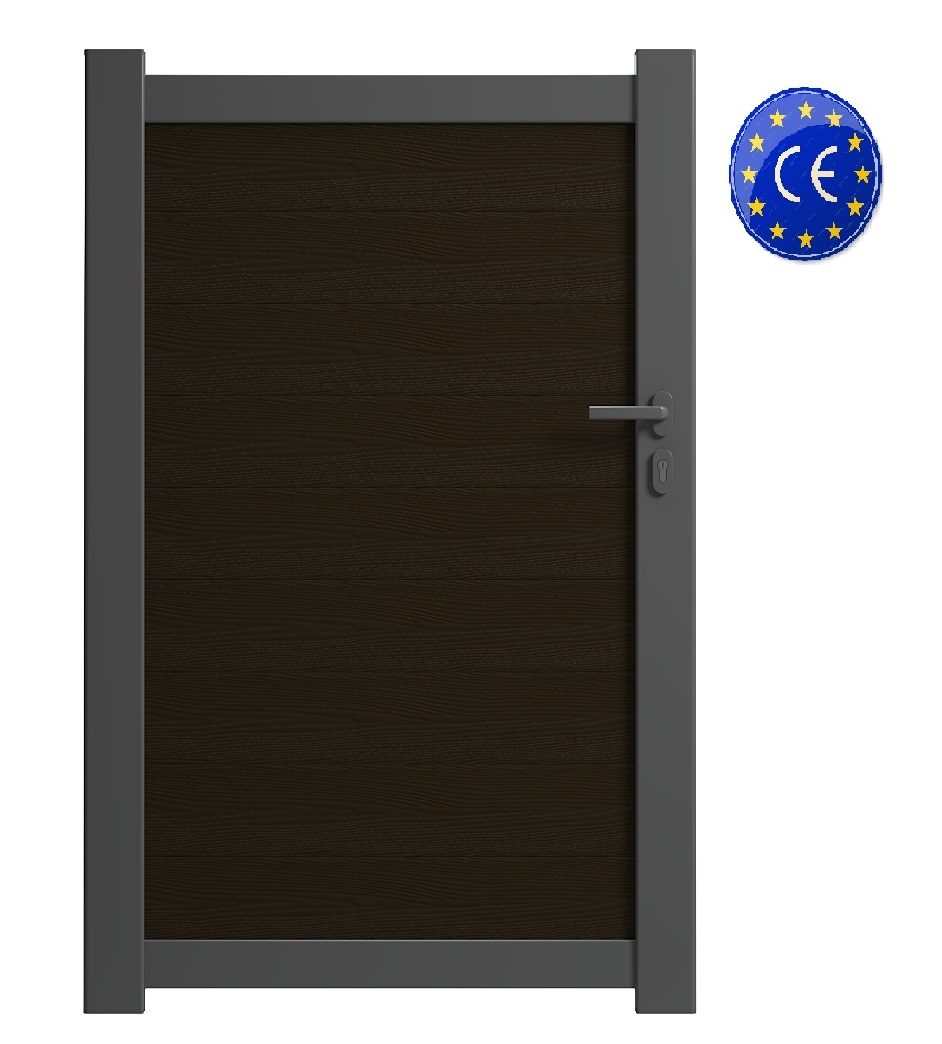 Portillon Aluminium/composite Gris foncé