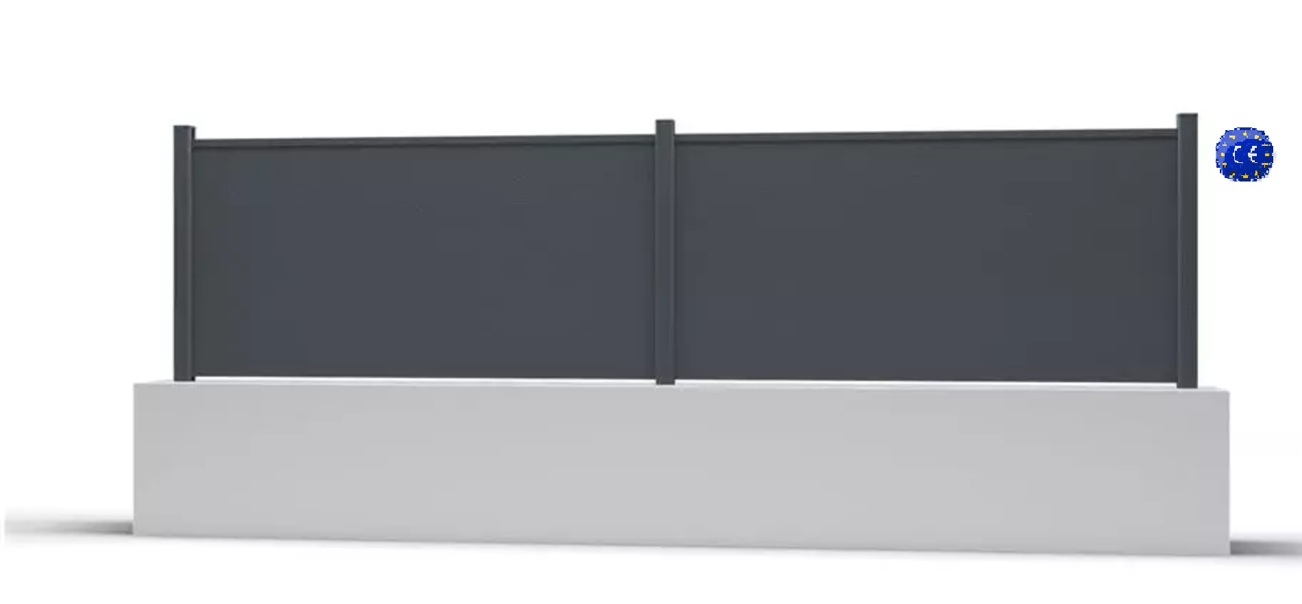 Kit clôture aluminium GRIS anthracite ARCACHON - Pose sur platine