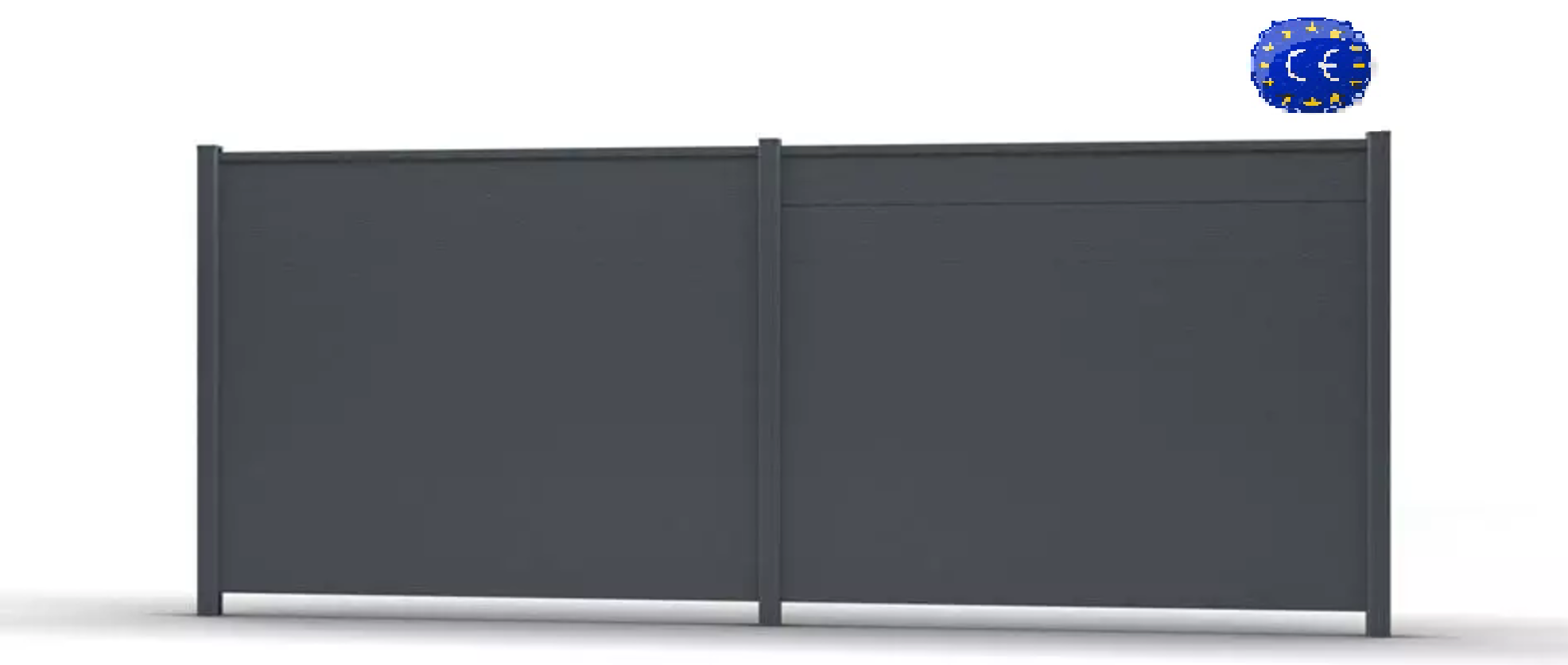 Kit clôture aluminium GRIS anthracite 7016 ARCACHON - Pose en scellement