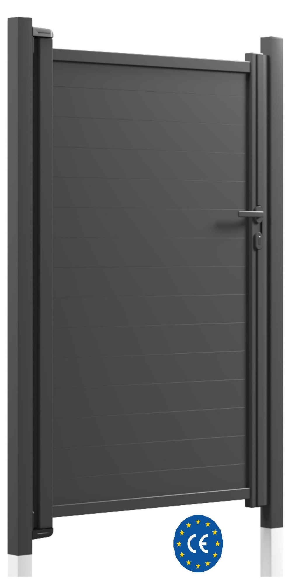 Portillon aluminium plein - Gris anthracite 7016