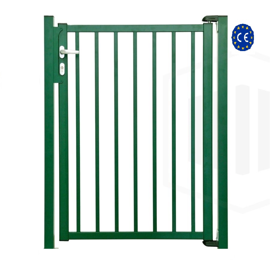 Portillon aluminium barreaudé - VERT 6005