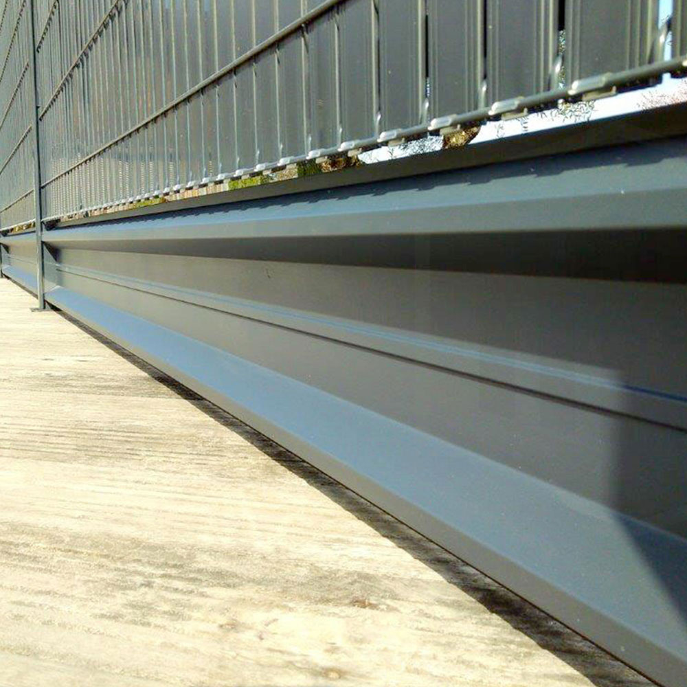 soubassement aluminium pour panneau rigide de cloture gris anthracite
