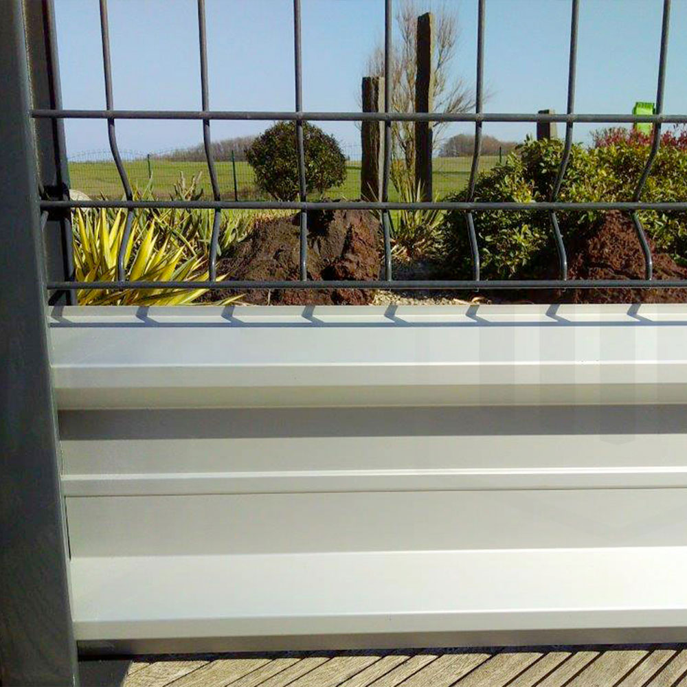 soubassement aluminium pour panneau rigide de cloture anodise