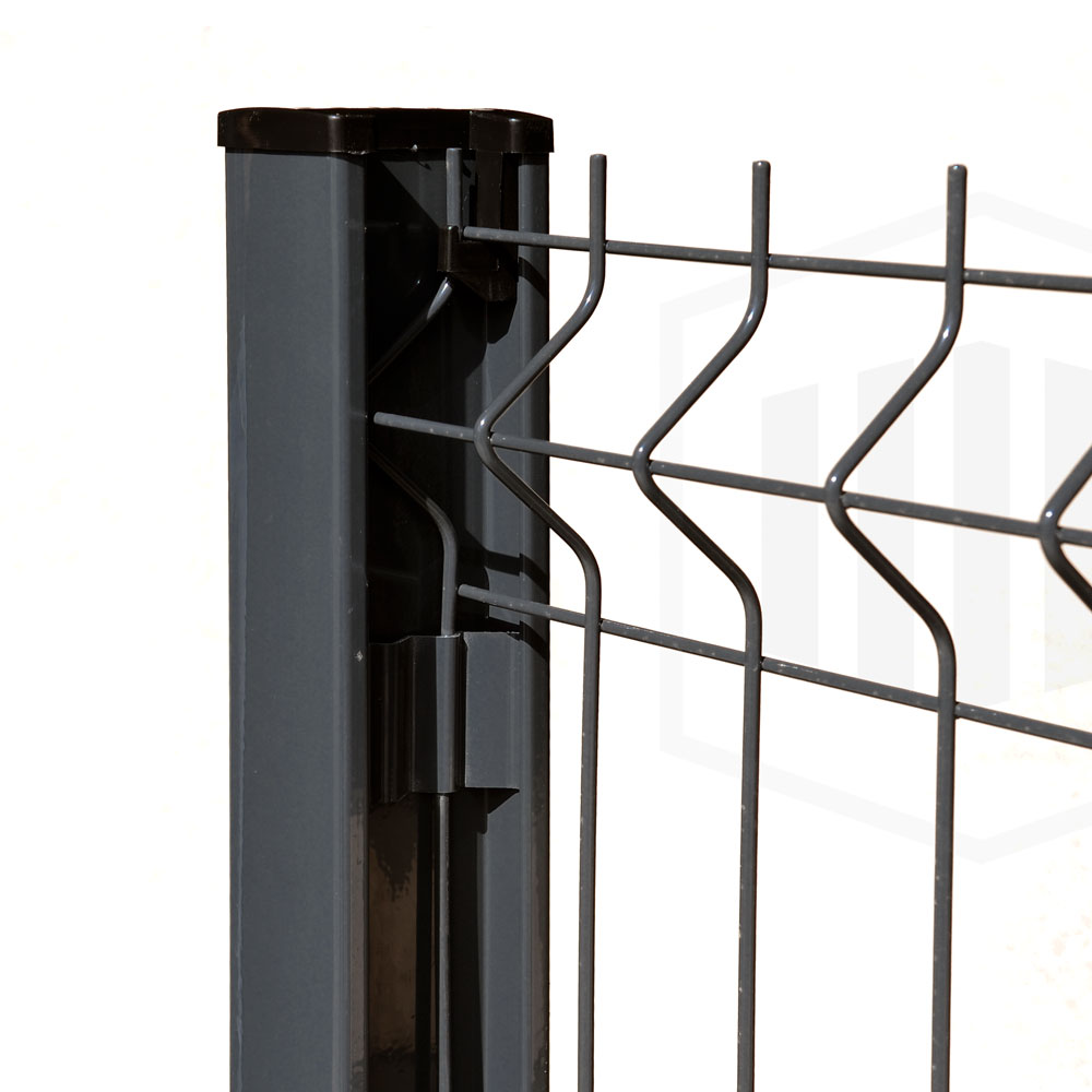 poteau aluminium de cloture evoralu gris anthracite 7016 mise en situation