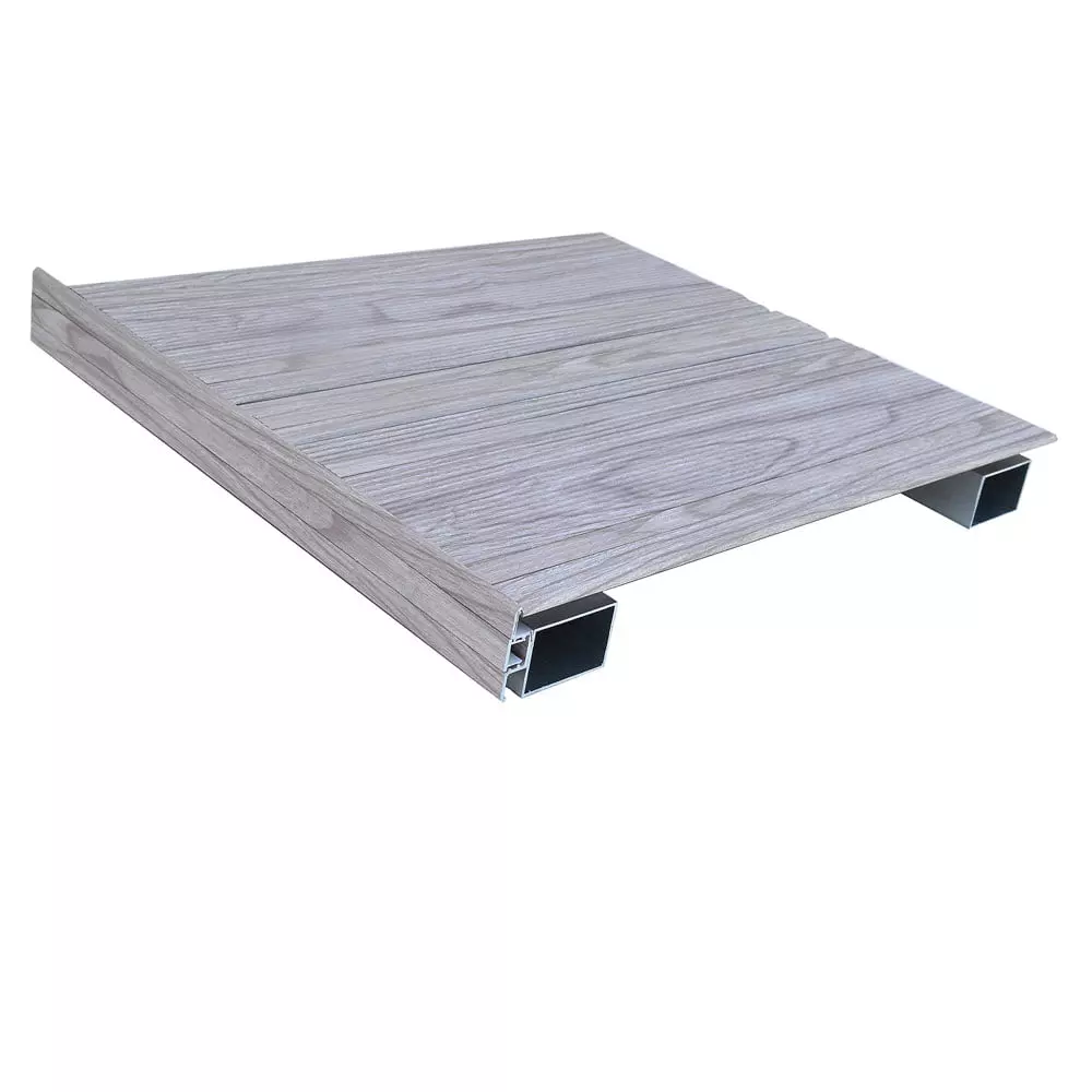 terrasse aluminium chene blanchi