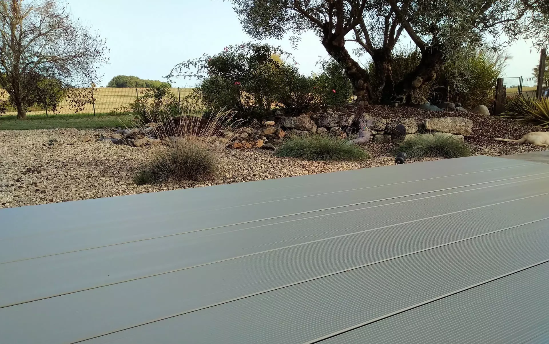 terrasse aluminium site cloture occultation