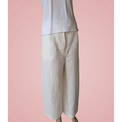 Pantalon-lin-blanc-d-été-taille-38