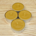 4 bougies chauffe-plats géants en cire d'abeille