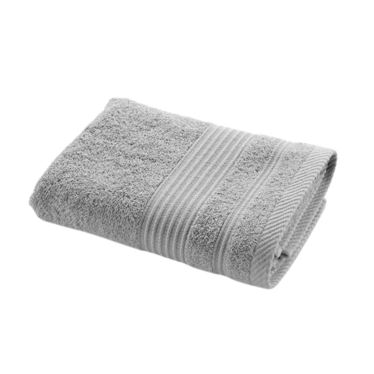 Serviette de toilette - Gris clair - 50x90 cm - 500g/cm²