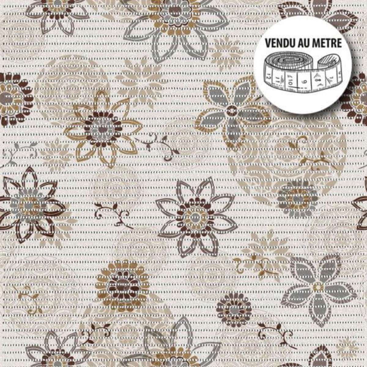 tapis-multi-usages-vendu-mètre-largeur-65 cm-imprimé-floral