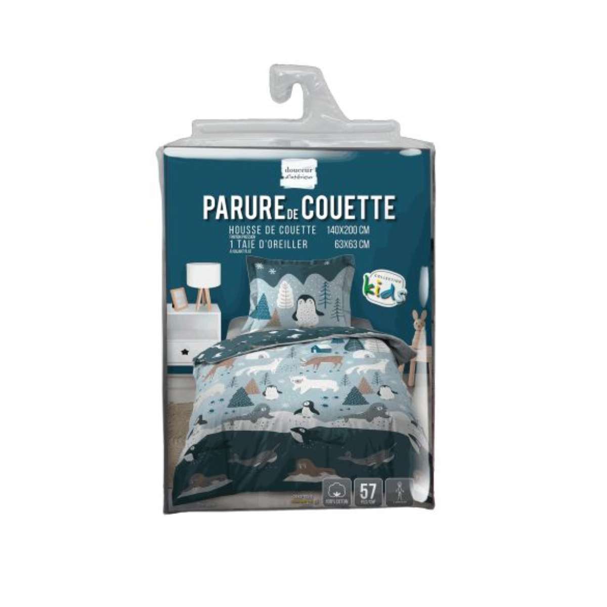 housse-couette-140x200cm-taie-57-fils-animaux-banquise (5)