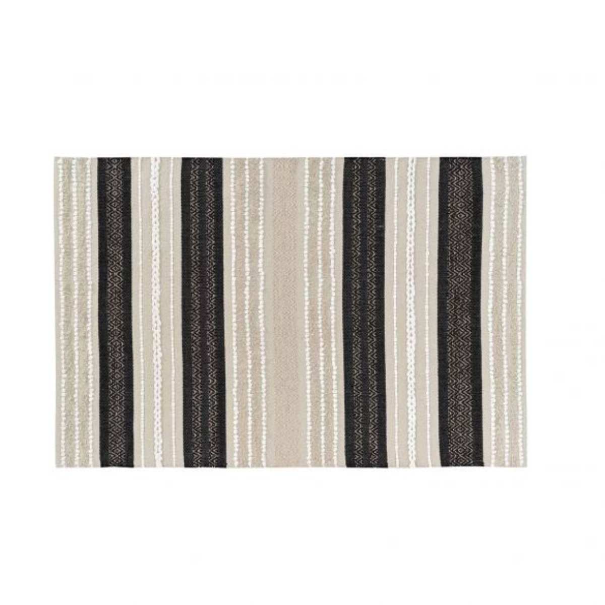tapis-déco-120x170cm-naturel-noir-blanc-avec-fils-métallisés
