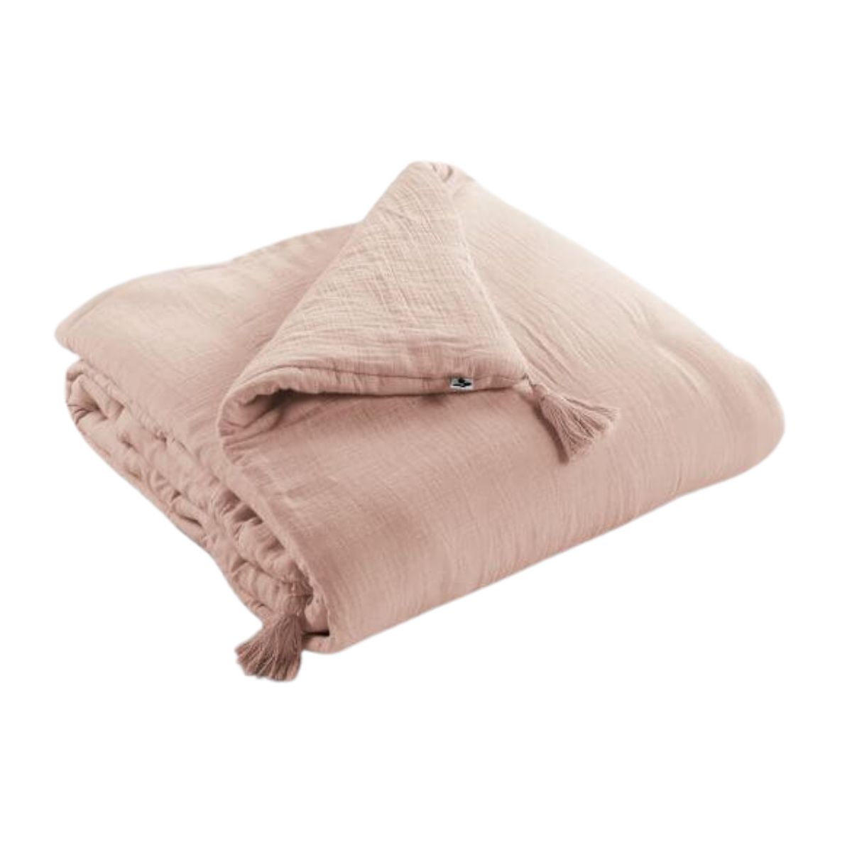 Edredon Gaze de Coton 150 x 150 cm - rose