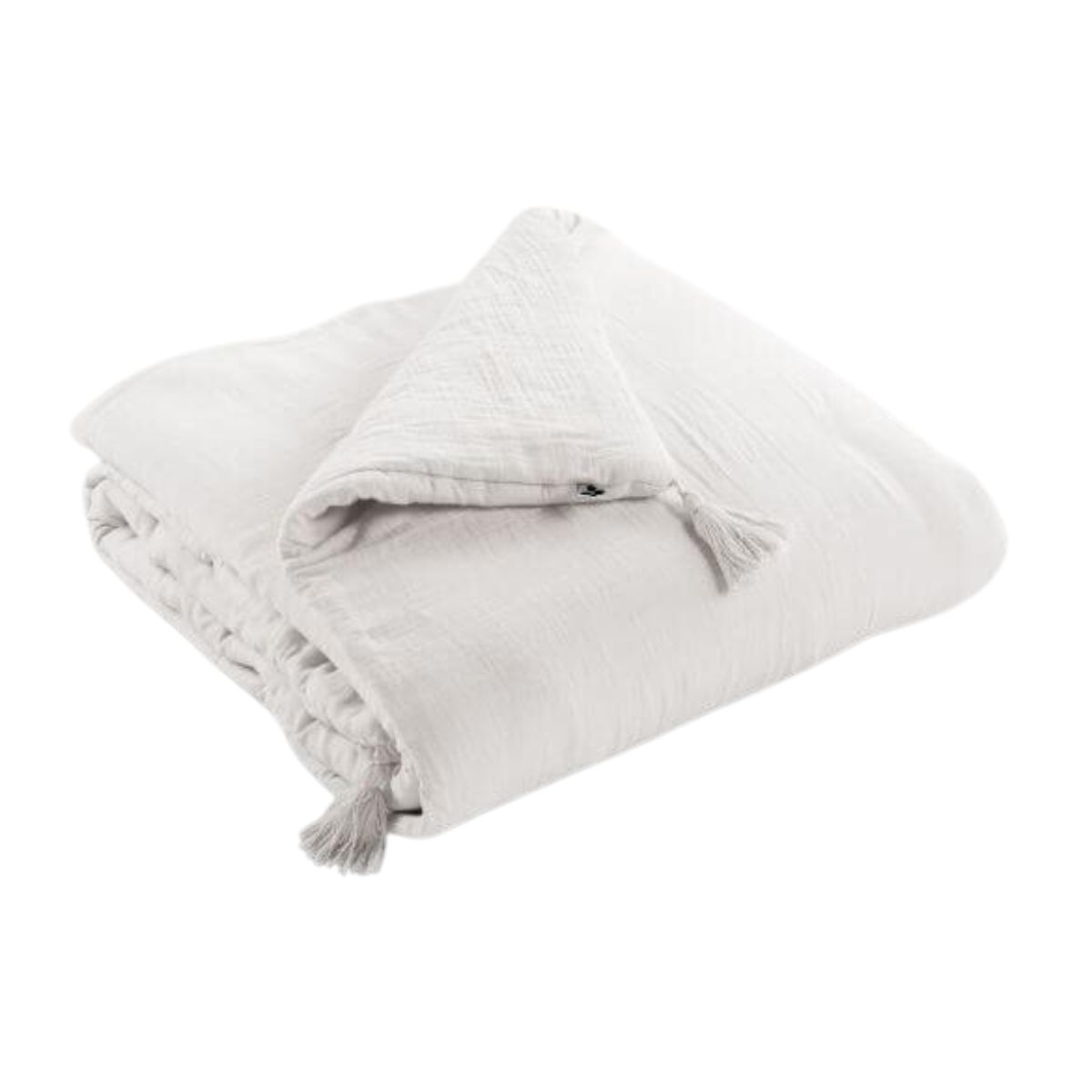 Edredon Gaze de Coton 150 x 150 cm - blanc