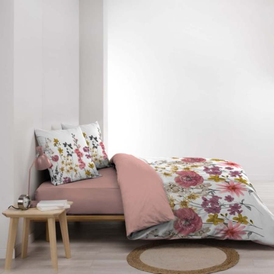 Housse de couette 220x240 cm + taies - Gaze de coton - Ambiance florale (3)