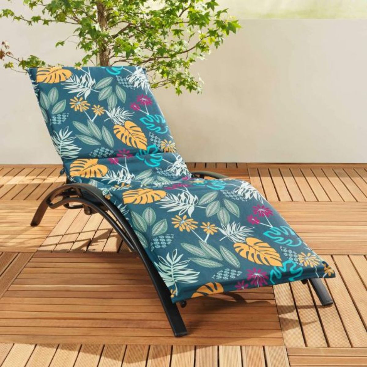 matelas-bain-soleil-64x190cm-déperlant-feuillage-tropical