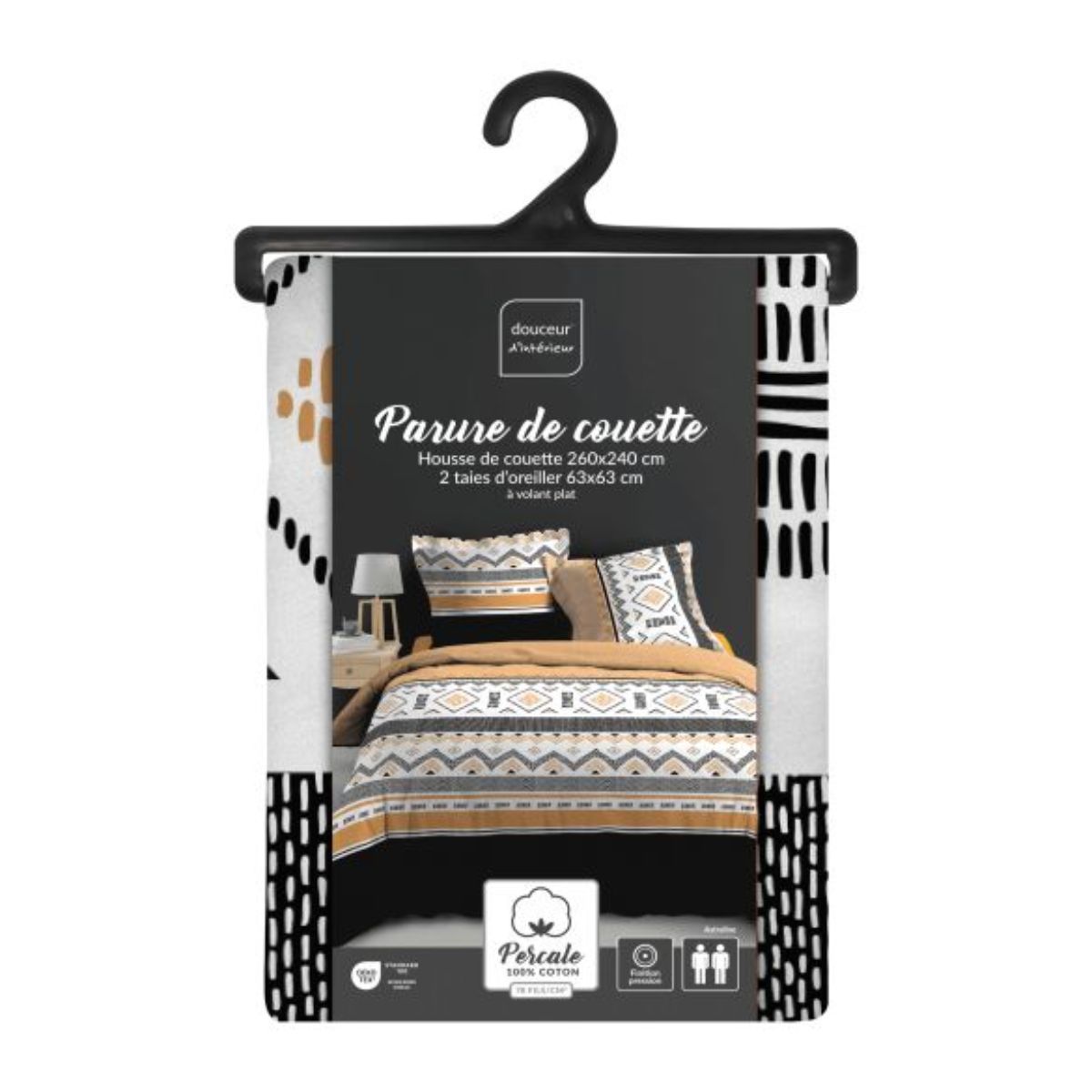 housse-couette-260x240cm-percale-formes-graphiques-noir-camel-blanc (5)