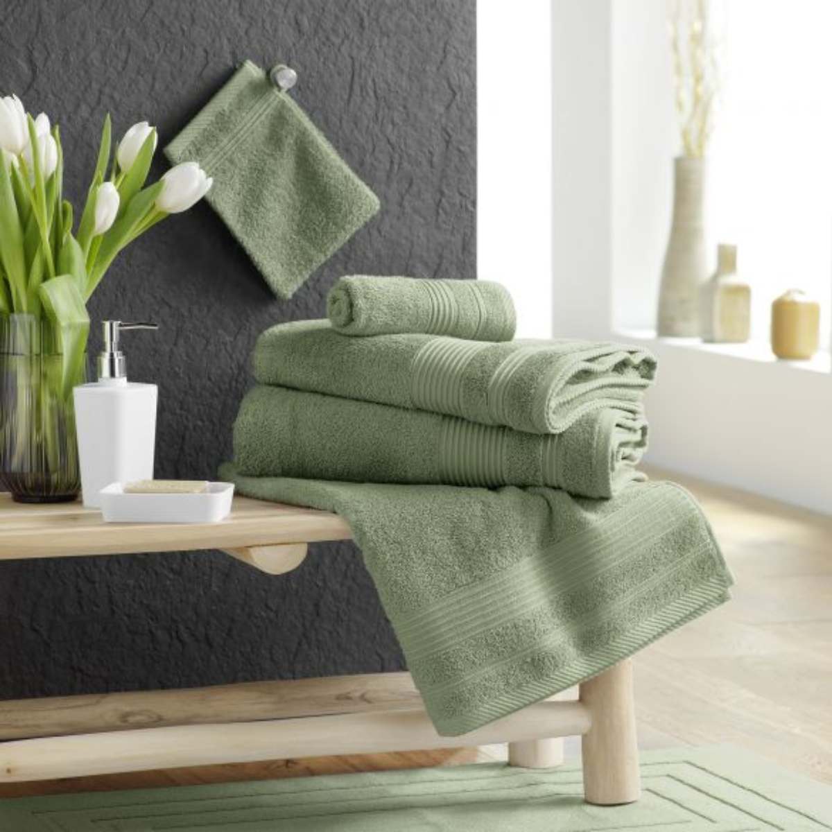 drap-de-douche-vert-70x130 cm-500gcm² (2)