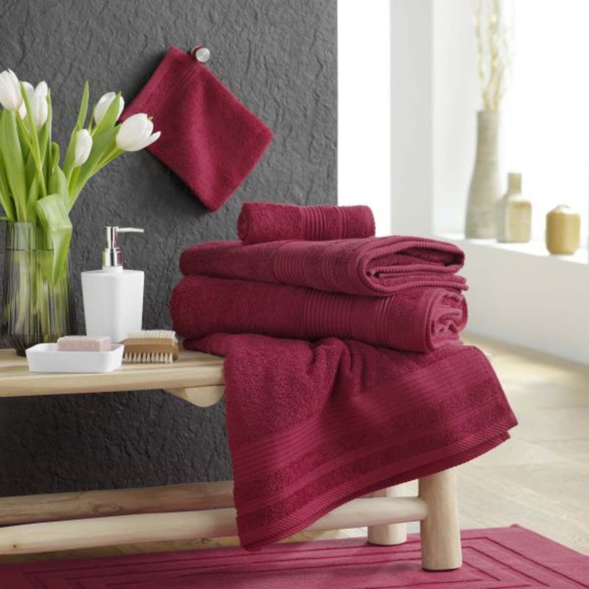 drap-de-douche-rouge-70x130 cm-500gcm² (1)