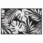 tapis-tissé-40x80cm-feuillage-noir-gris-blanc