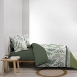 Housse de couette 220x240 cm + taies - Gaze de coton - Feuillage vert (3)