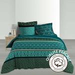 Housse de couette - 240 X 220 cm + taies - Percale 78 fils - Graphique