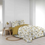 housse-couette-240x260cm-taies-gaze-de-coton-fleurs-jaunes-grises (3)