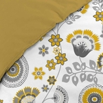 housse-couette-240x260cm-taies-gaze-de-coton-fleurs-jaunes-grises (2)