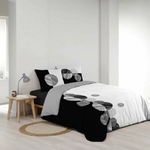 Housse de couette 220x240 cm + taies - Ronds noir et blanc (4)