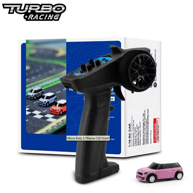 Micro Voiture Turbo Racing – Muscle Mustang 1/76 Noir Opaque, édition Limitée