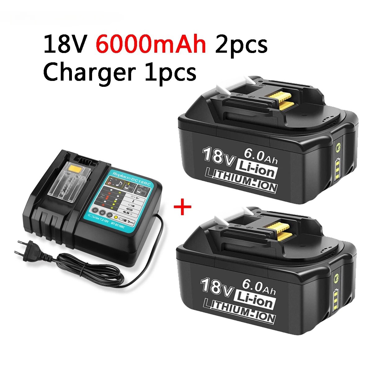 Makita-Batterie-de-rechange-pour-outils-lectriques-chargeur-18V-6000mAh-aste-LED-Eddie-ion-LXT-BL1860B