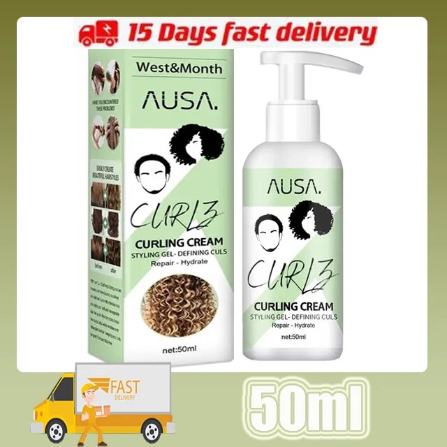 Crème volumisante rapide pour les cheveux, boucles légères, gel élastine, booster de cheveux bouclés, brillant, nourrissant, soins capillaires longs, femmes et hommes, toute la journée