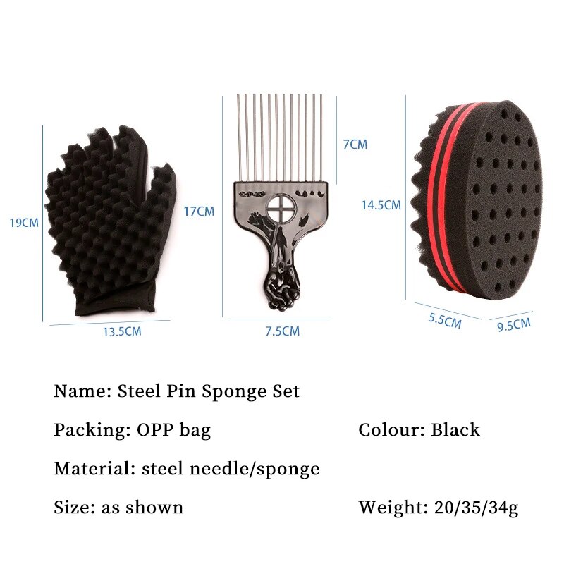 Brosse-cheveux-magique-double-face-pour-hommes-gants-en-ponge-torsad-e-coiffure-africaine-peigne-fourchette